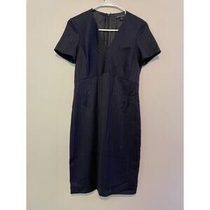 Brooks Brothers Navy Pinstripe Dress